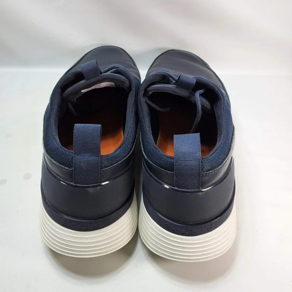 Wolf & Shepherd Crossover Golf Shoes Mens 12 Navy Blue Spikeless Leather Hybrid‎